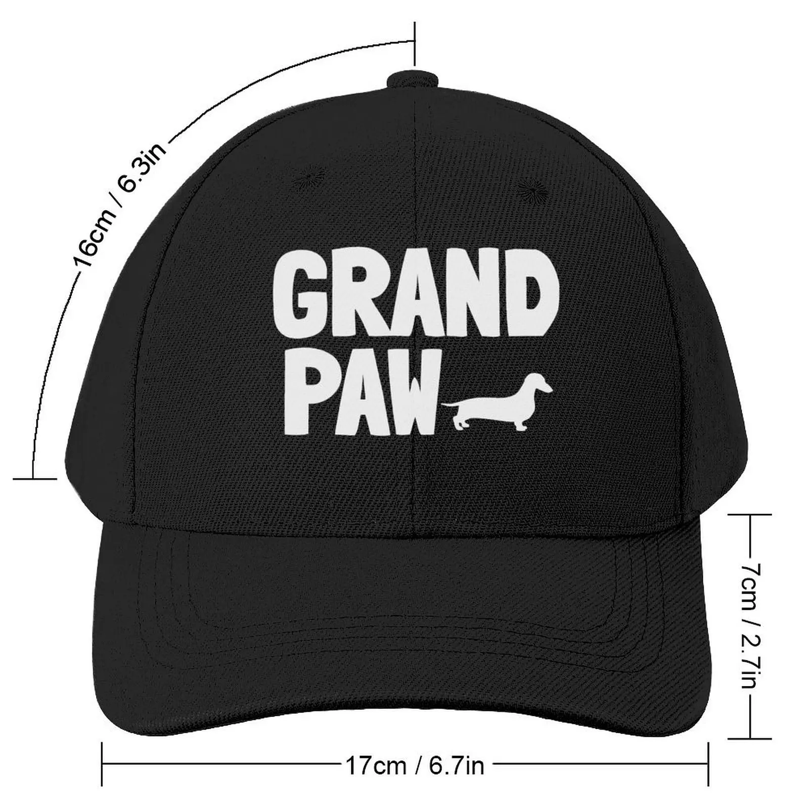 Grand Paw Funny Dachshund Grandpa Dad Dog GiftCap Baseball Cap Ball Cap |-F-| Military Tactical Cap Women's Hats Men's