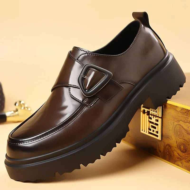 

Men Shoes Leather Outdoor Footwear Leather Thick Bottom Oxford Shoes for Men Designer All-match Casual Business Shoes Man