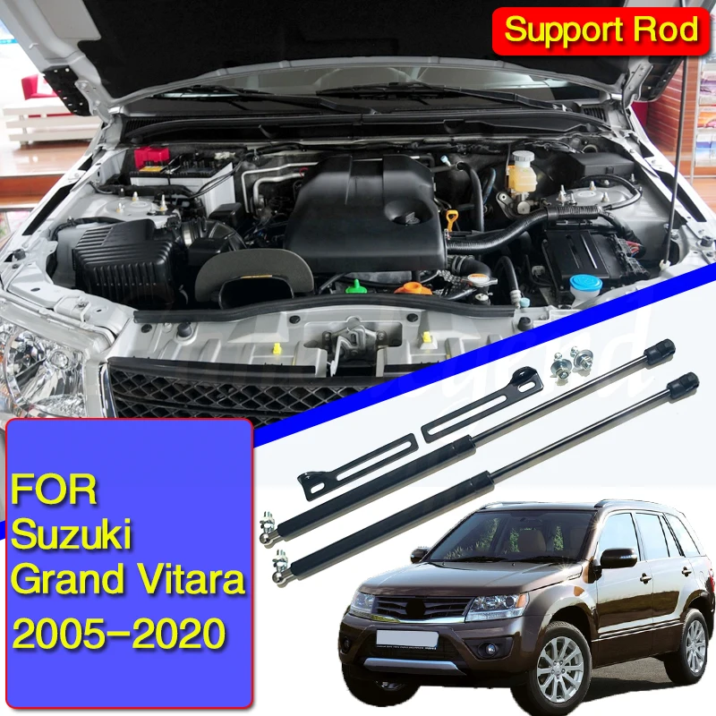 For Suzuki Grand Vitara 2005-2020 2Pcs Car Front Engine Cover Bonnet Hood Shock Lift Struts Bar Support Rod Arm Gas Spring