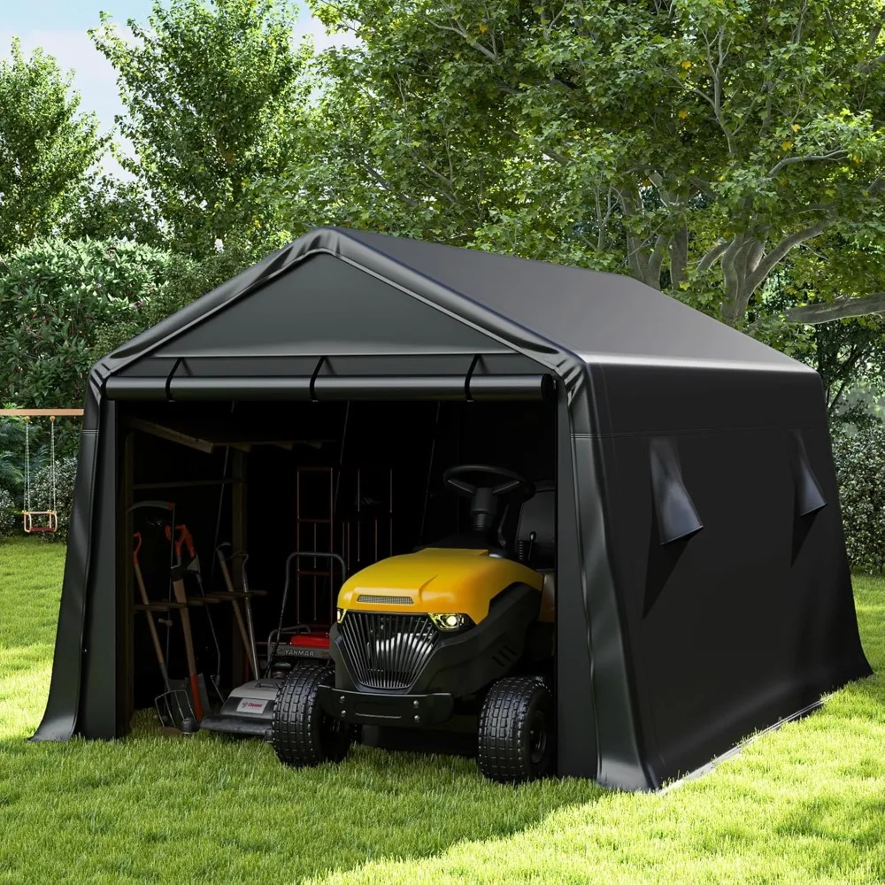 10 X 20 FT Heavy Duty Carport, Portable Outdoor Parking Shelter with 240 G PE Tarpaulin, Thickened Galvanized Steel Tubing Frame