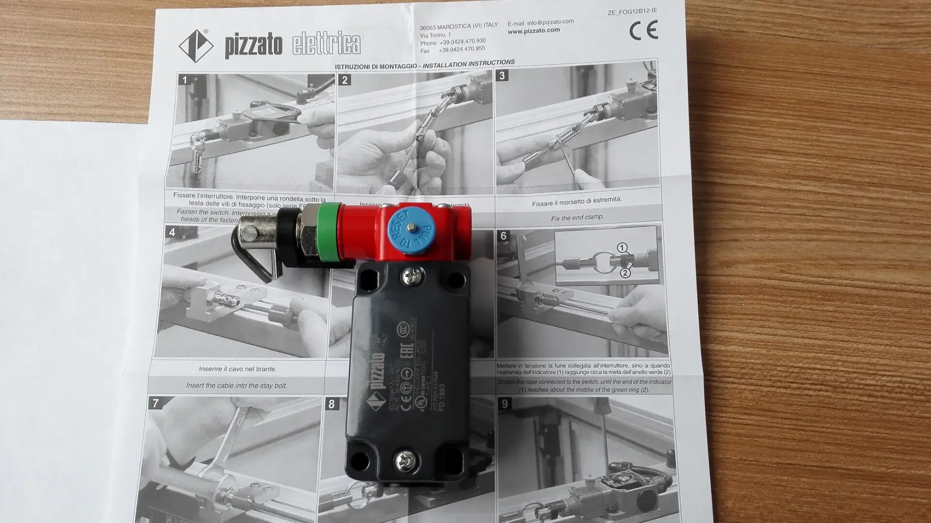 New Original Pizzato rope switch FD1883