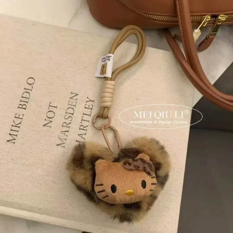 

Sweet Hello Kitty Anime MINISO Print Bag Pendant Cute Cartoon Ins Kt Cat Keychain Accessories Lovely Doll Gifts for Girls