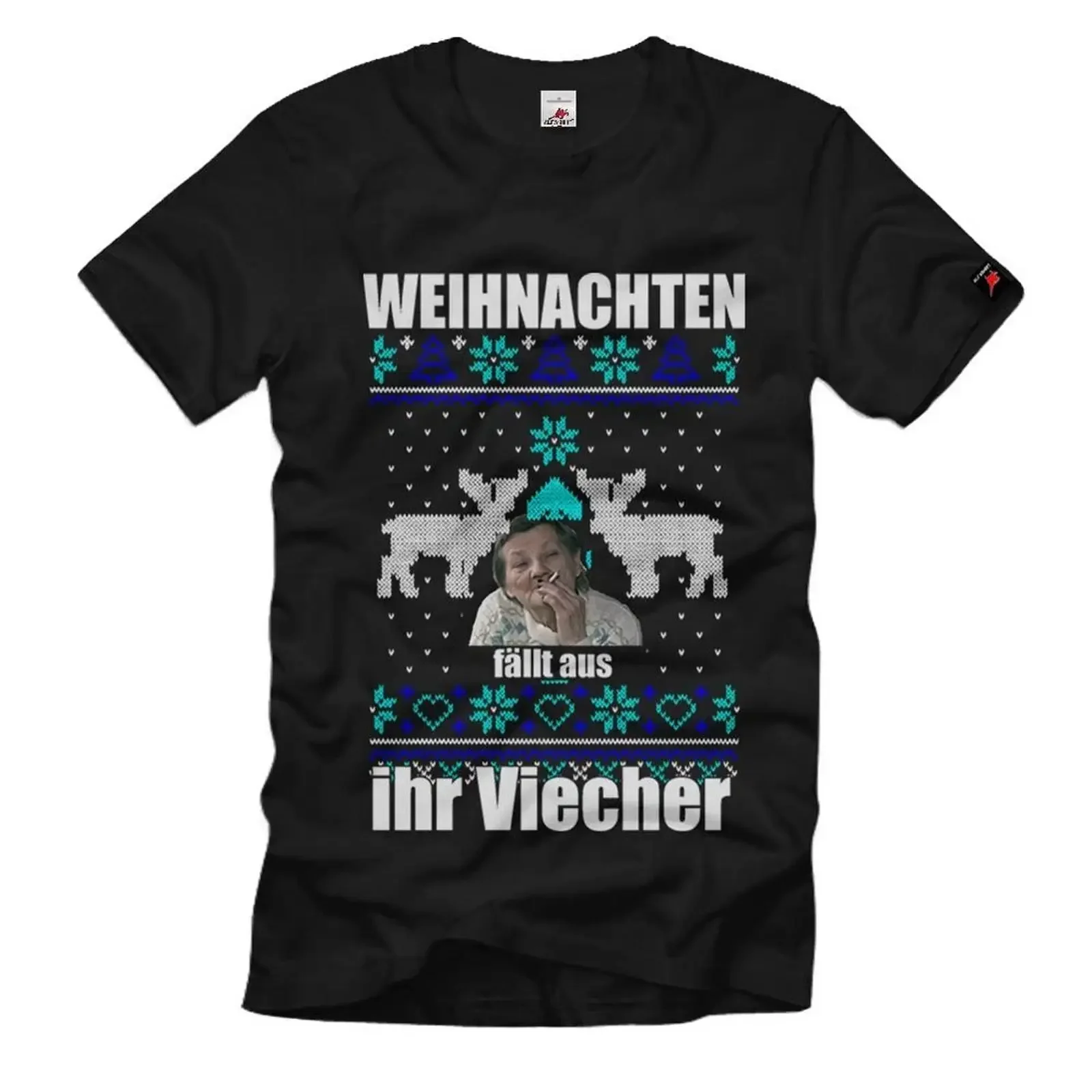 Weihnachten fällt aus ihr Viecher Lockdown Ritter Lustig Fun T Shirt 36150 vintage Washed graphic streetwear Stretched Casual