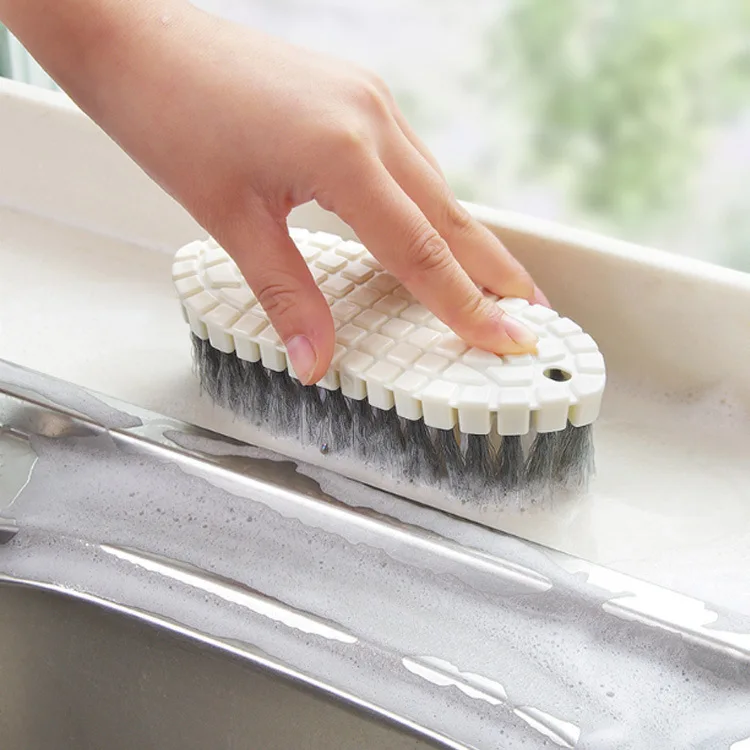 Flexible Household Cleaning Brush Corner Scrub Brush Non-Slip Tough Bristles Kitchen Bathroom Laundry Tile Sink Bathtub Cleaning