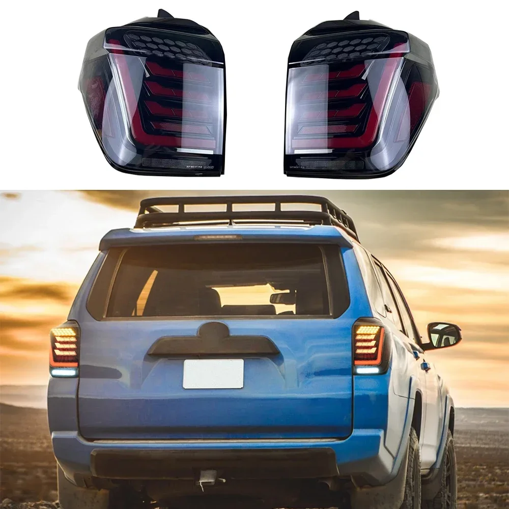 1 Pair Full LED Taillights For Toyota 4Runner 2014-2023 5th Gen N280 (Fifth Generation N280 2014 facelift, NOT FIT TRD Models)