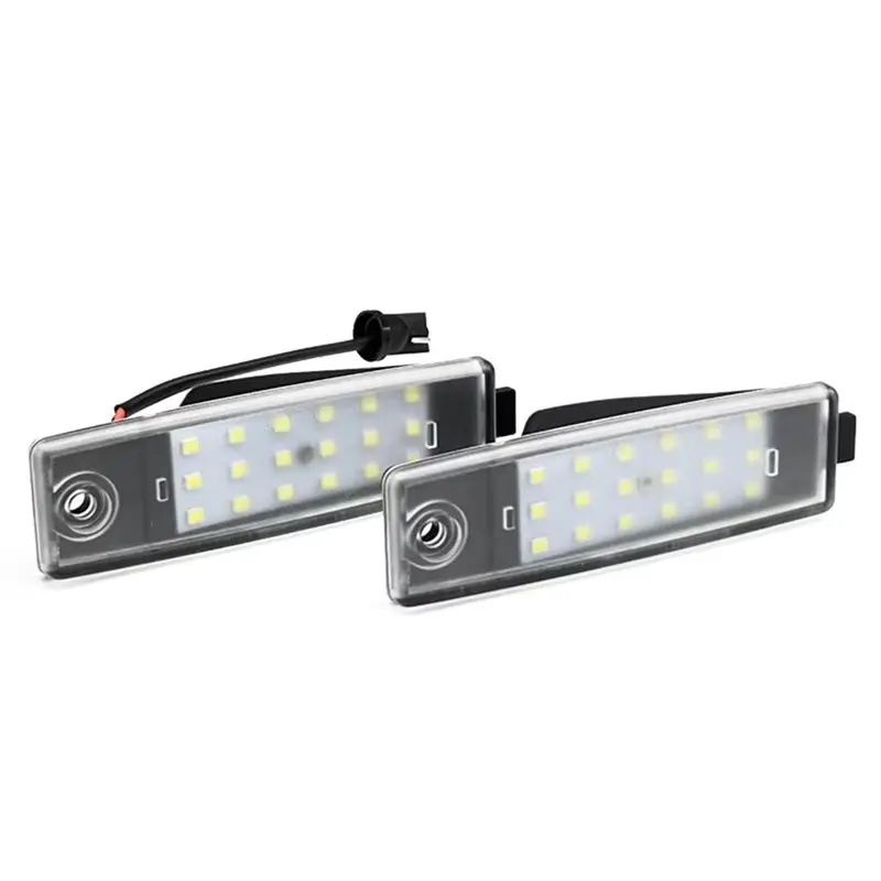 2Pcs White LED License Plate Light For Toyota Harrier Hiace Highlander Kluger Land Cruiser RAV4