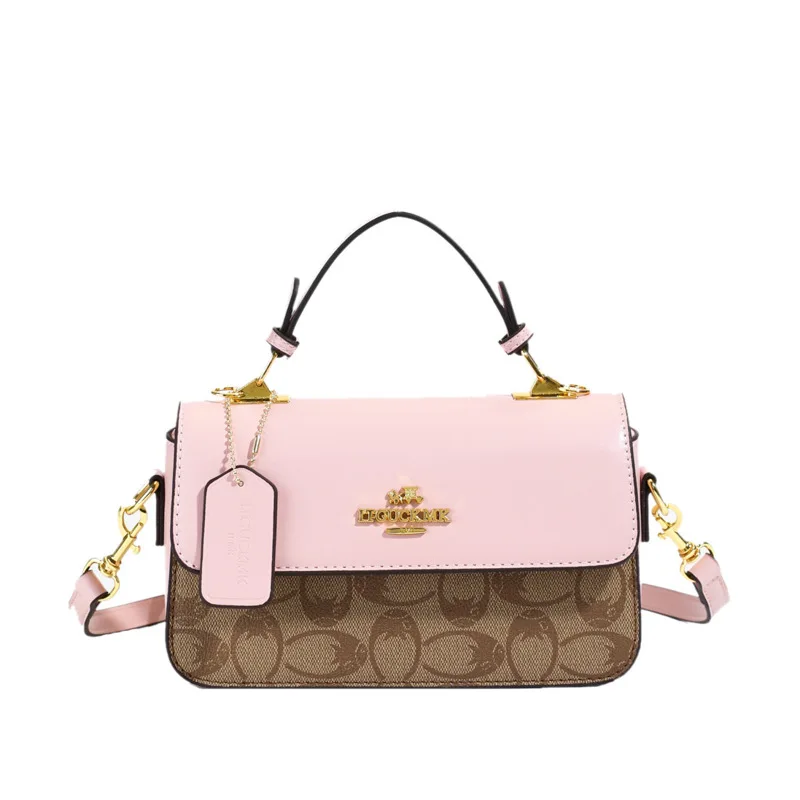 2025 Bolso con estampado vintage, bolso de lujo con asa superior para mujer, bolso de hombro texturizado, bolso retro para ir al trabajo, bolso cruzado artístico ​