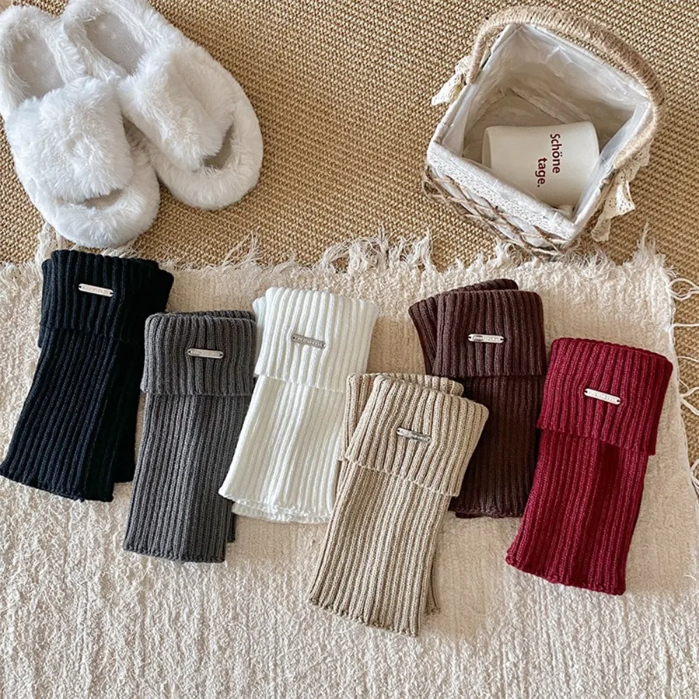 جديد بلون تدفئة الساق سميكة INS منتصف العجل جورب Y2k لوليتا محبوك كومة جورب فتاة