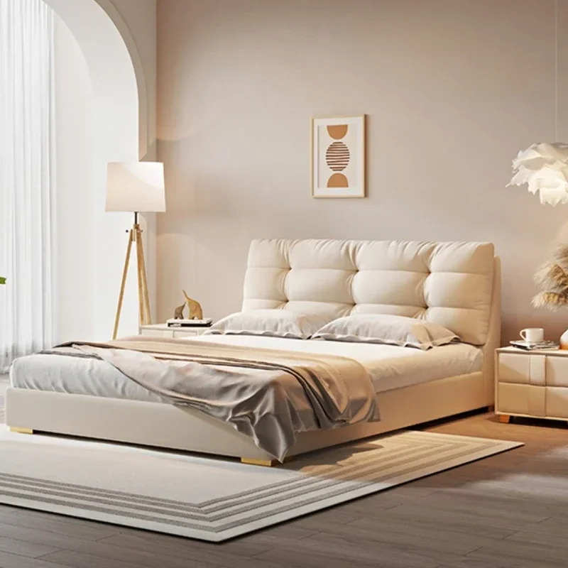

Princess Modern House Double Bed Frame Simple Storage White Loft Bed Queen Size Camas De Dormitorio Bedroom Set Furniture