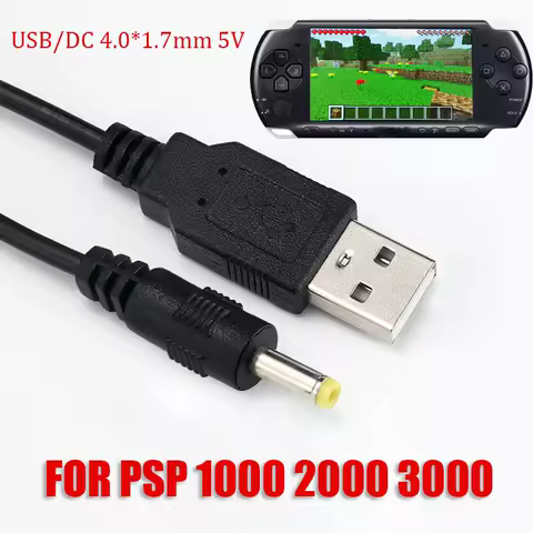 YUXI 10PC USB To DC 4.0x1.7mm Plug 5V Power Charge Cord Charging Cable For PSP 1000 2000 3000 PSP1000 PSP2000 PSP3000