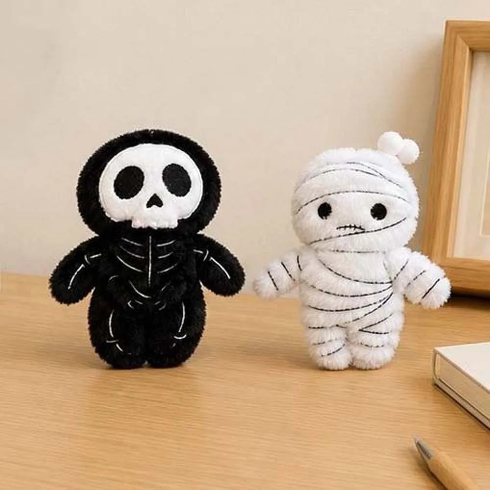 Soft Texture Mummy Plush Key Chain Lightweight Exquisite Stitching Halloween Stuffed Doll Adorable Appearance Compact Size