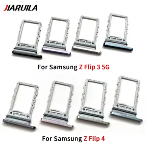 Bilashmart BackShell Sim Card Tray Samsung Z Flip 2 3 4 5 5G Chip Slot Holder Adapter Socket Micro Nano Socket Part