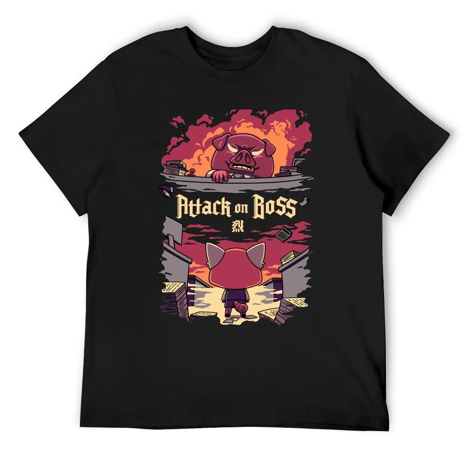 

Attack on Boss // Funny Red Panda, Anime, Seinen T-Shirt man t shirt clothes mens t shirts