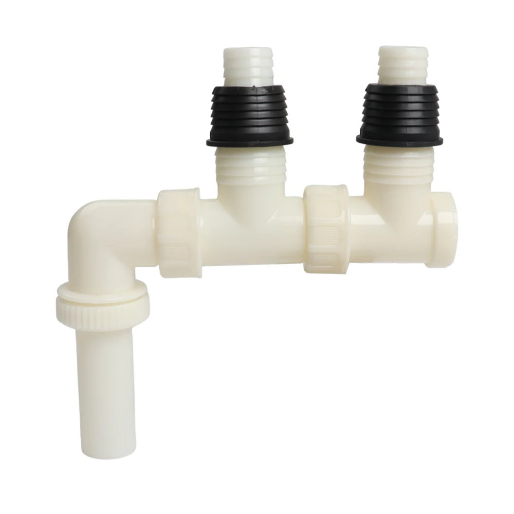 1pc Double Caravan Waste Water Outlet Hose Pipe Adapter Use With Waste Hog Master Caravan RV Drainage Accessories Universal