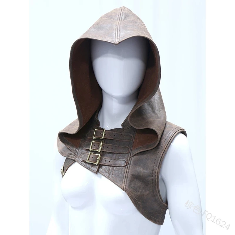 Medieval Men costumes Accessories Viking Warrior Aristocrat Assassins Knight Shawl Cape Women Renaissance Cosplay Hooded Armor