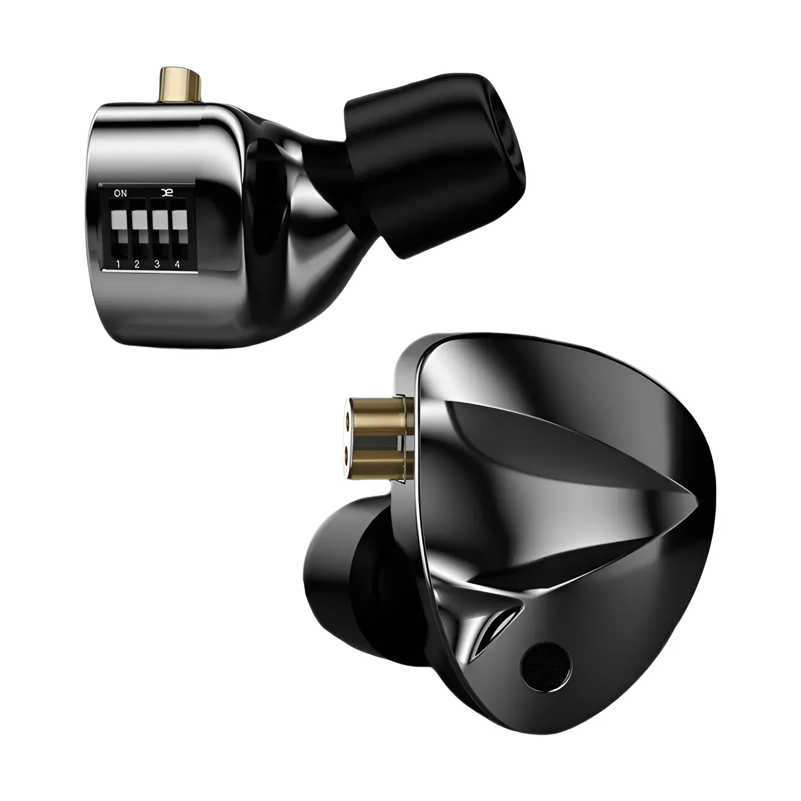 KZ-D-Fi Fones De Ouvido com Redução De Ruído, HiFi Bass Earbuds Monitor, 4-Level Tuning Switch Headphone, Esporte Stereo Sound Headset