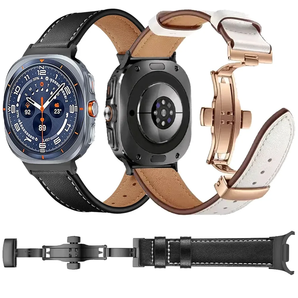

Кожаный ремешок премиум-класса для Samsung Galaxy Watch 8 Ultra 47 мм, удобный браслет, аксессуары для Galaxy Watch Ultra 2025Correa