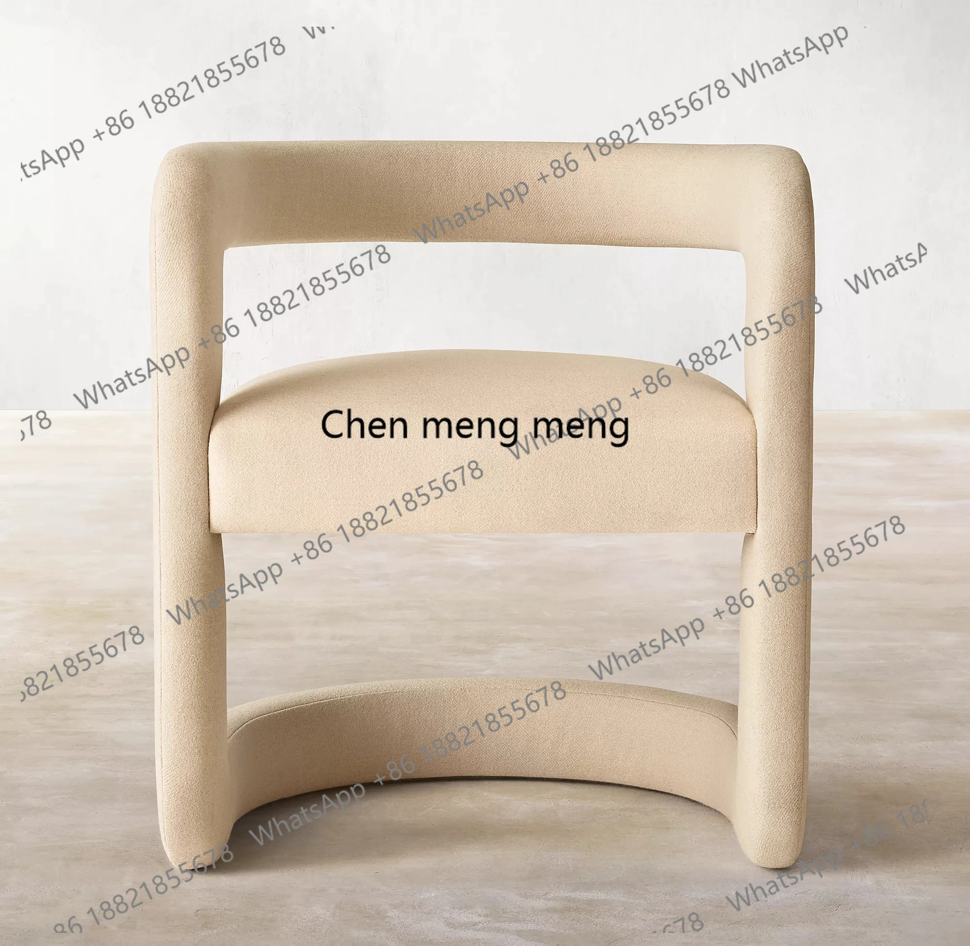 Sigma New Design Restaurant Hotel Furniture High Quality Modern Room Velvet Curved Dining Chair