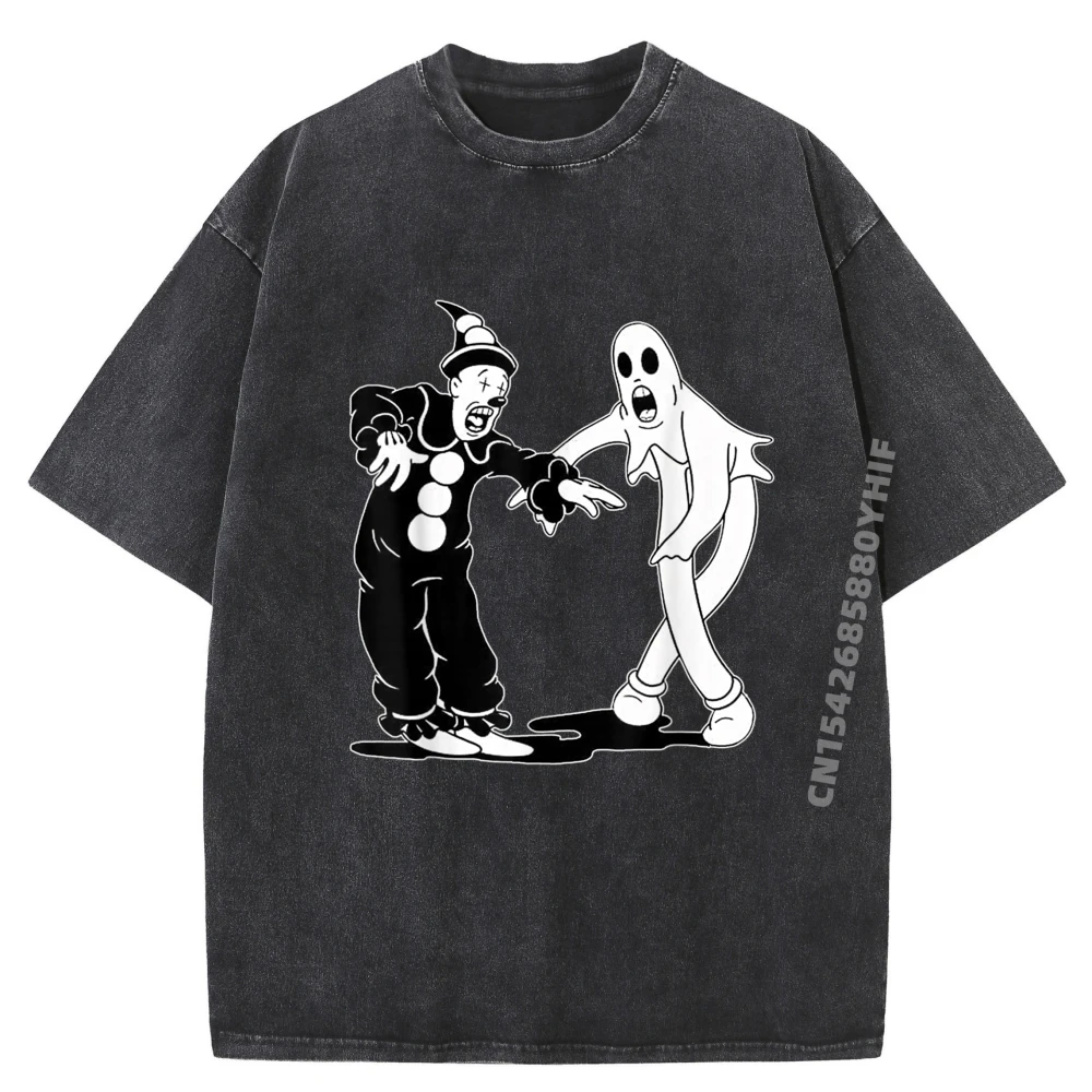 

Мужская футболка с принтом Koko The Clown And Ghost Dancing, футболка с рисунком, роскошная футболка, креативная забавная стираная рубашка