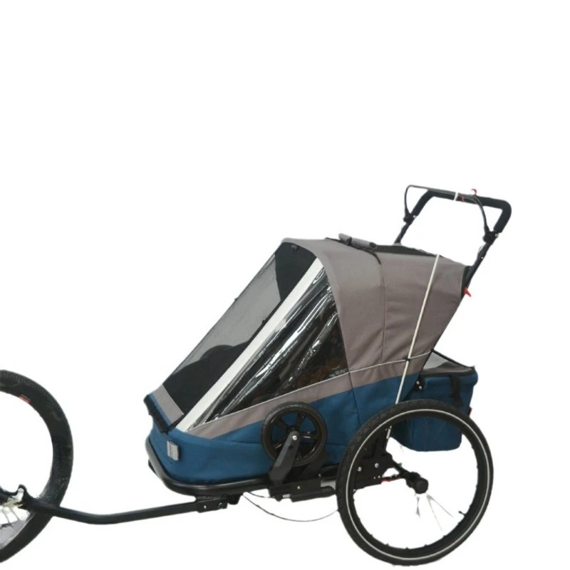 Outdoor double self-trailer, travel daily cart, three-in-one camping