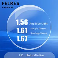 FELRES gafas graduadas personalizadas lente CR39 Anti luz azul 1,56/1,61/1,67 gafas ópticas lentes transparentes gafas de lectura para miopía