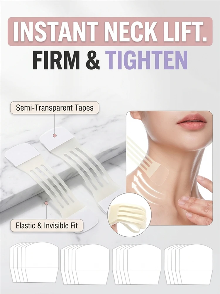 conjunto-de-24-pecas-de-fita-para-lifting-de-pescoco-translucida-e-invisivel-patches-hipoalergenicos-para-firmar-a-pele-flacida-e-remover-rugas