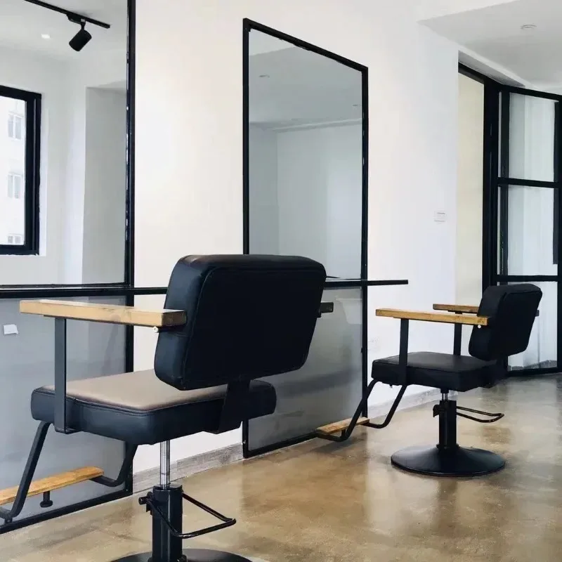 

Salons Cutting Barber Chair Adjustable Folded Barber Chair Down Simple Retro Salon Furniture Sillon Barberia Chairs Nail Salon