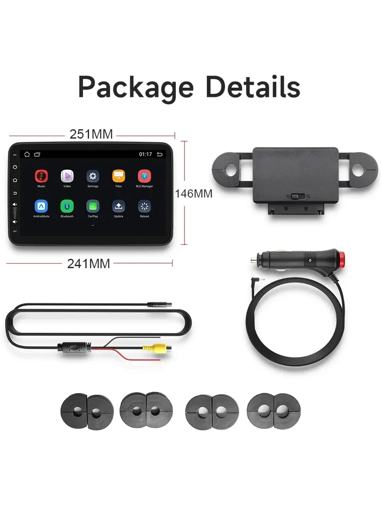 GcPaSr Android Auto CarPlay Autoschermen Achterbank Monitor Voor Hoofdsteun TV Scherm WiFi Film/Netflix/Youtube Online Video speler - afbeelding 2