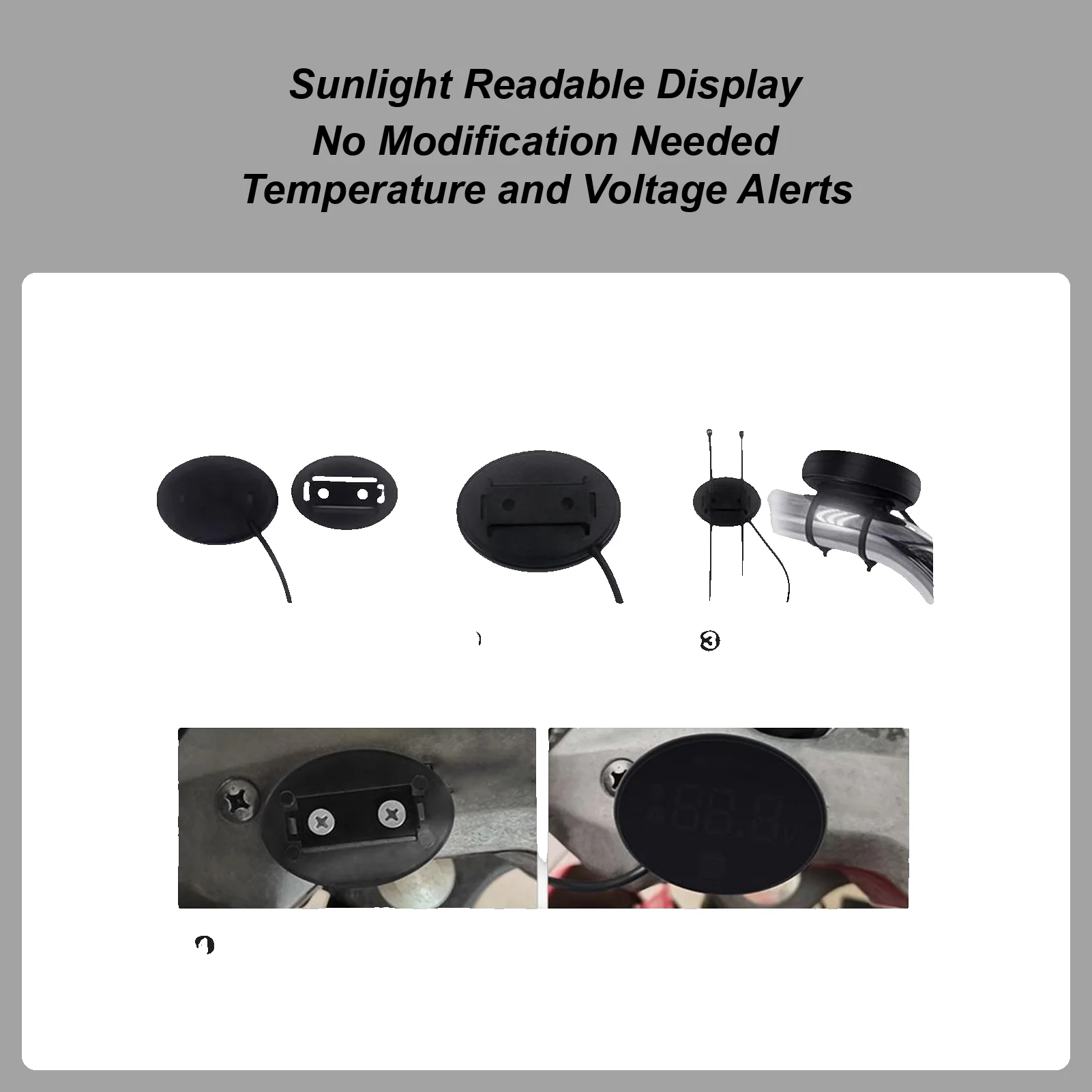 

Цифровые часы для мотоцикла, маленькие водонепроницаемые светодиодные измерители напряжения для мотоцикла, измеритель температуры для женщин, подростков, любителей велоспорта, поездок на работу