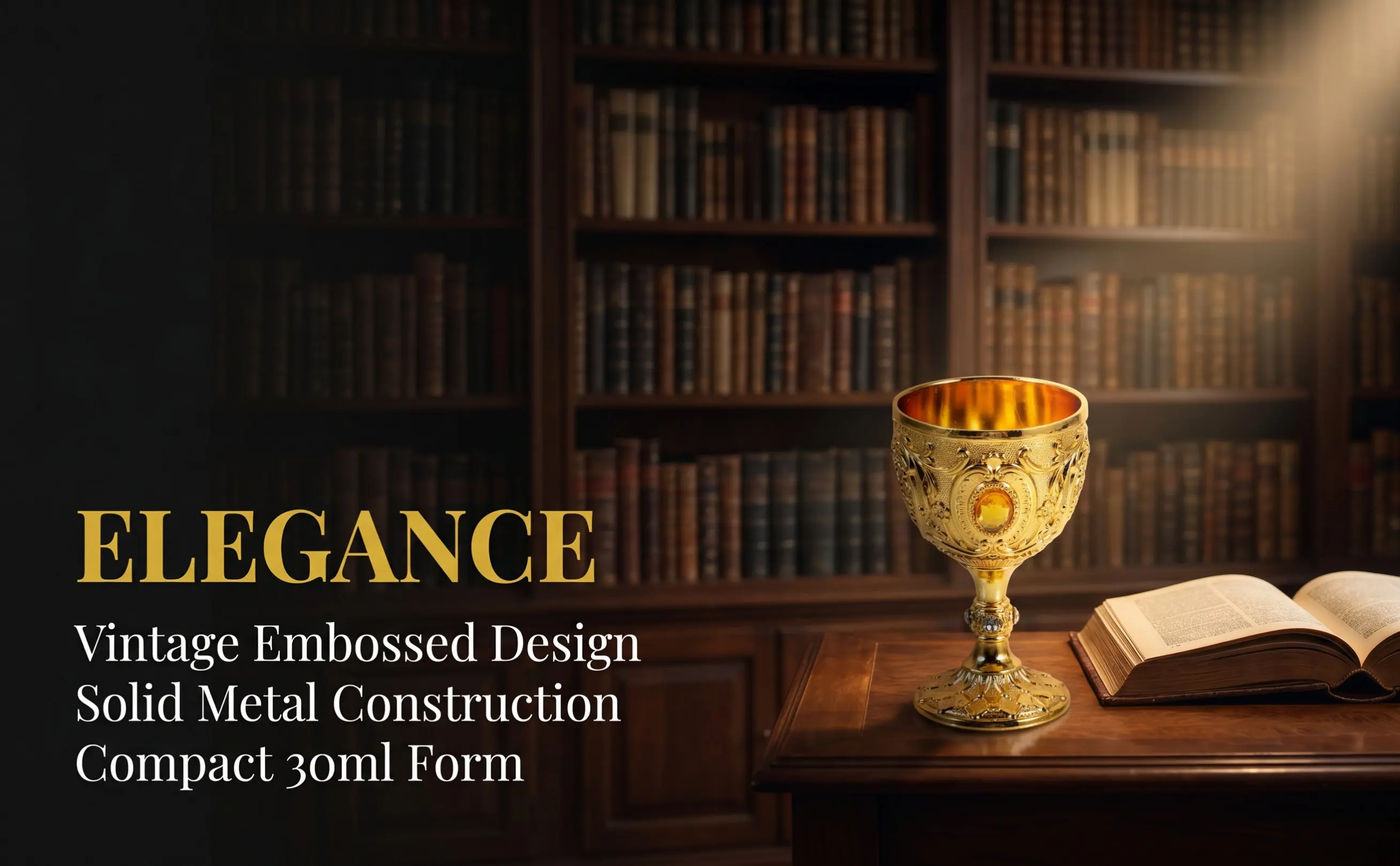 Compact Retro Liquor Cup Small Metal Wine Cup Vintage European Style Engraving Pattern Multi-Function Drink Accessories