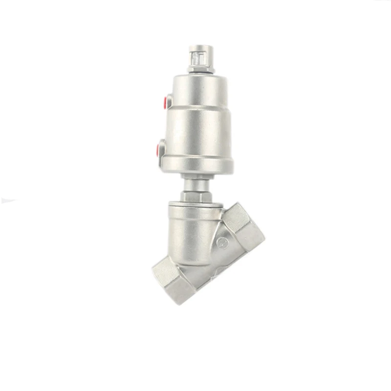 

DN10 Stainless Steel Pneumatic Actuator Angle Seat Valve Pneumatic Seat Valve 16bar For Steam Gas Oil Normally Closed