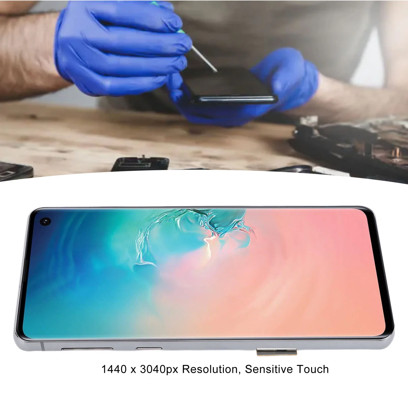 6.1 Inch Display Screen for S10 TFT Phone Screen with Frame Digitizer Assembly Repair Tool Kit