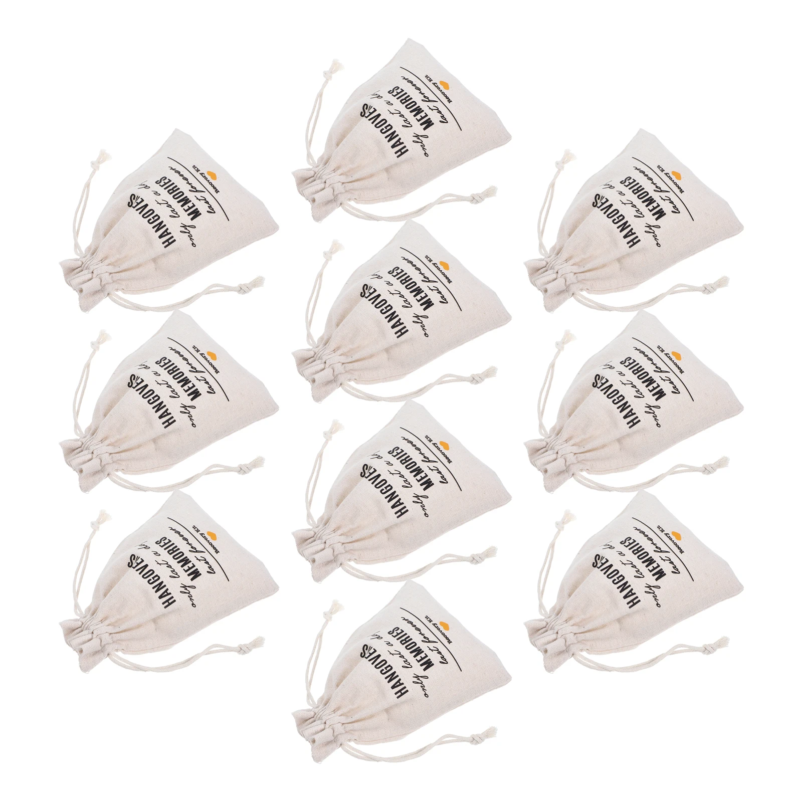 

10pcs Hangover Bag Bachelorette Party Favors Drawstring Cotton Bags for Bridal Shower Wedding Party Decorations