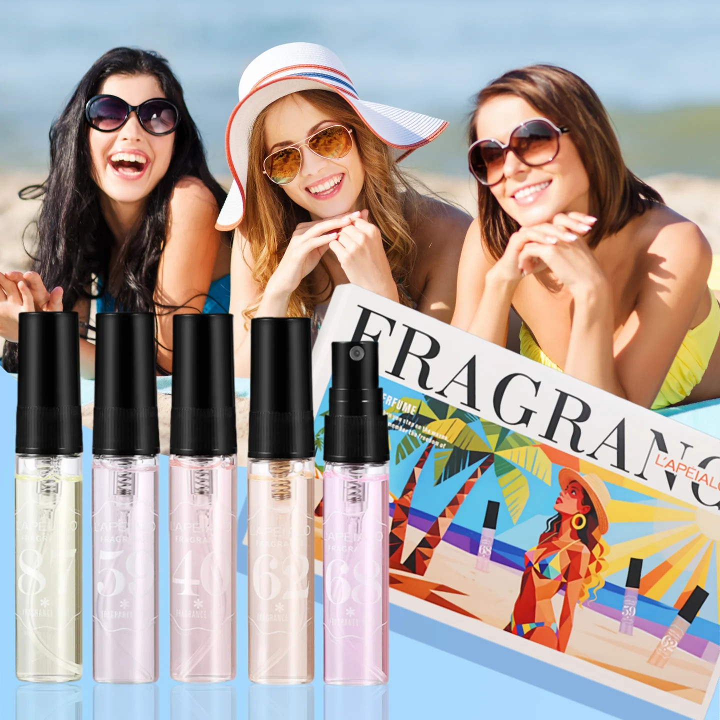 5PCS/5ML Women's Perfume Gift Set-Floral Scent,Body Fragrance Mist,Travel Size Portable, Ideal Gift for Her