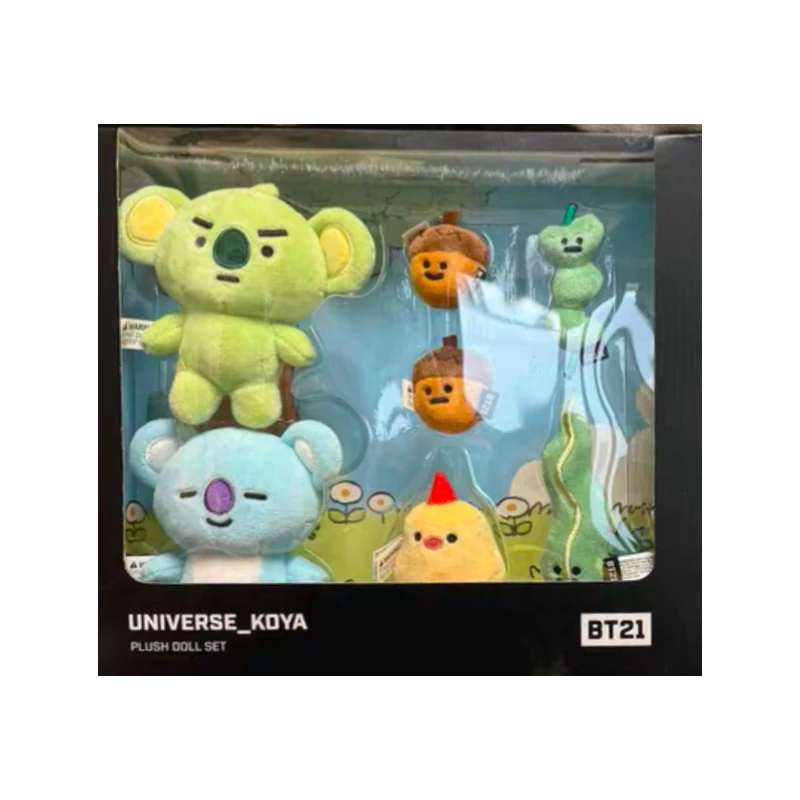 Linefriends Bt21 Chimmy Cooky Koya Mang Family Series Śliczna pluszowa lalka Dekoracje wnętrz Prezenty Kolekcja zabawek dla dzieci