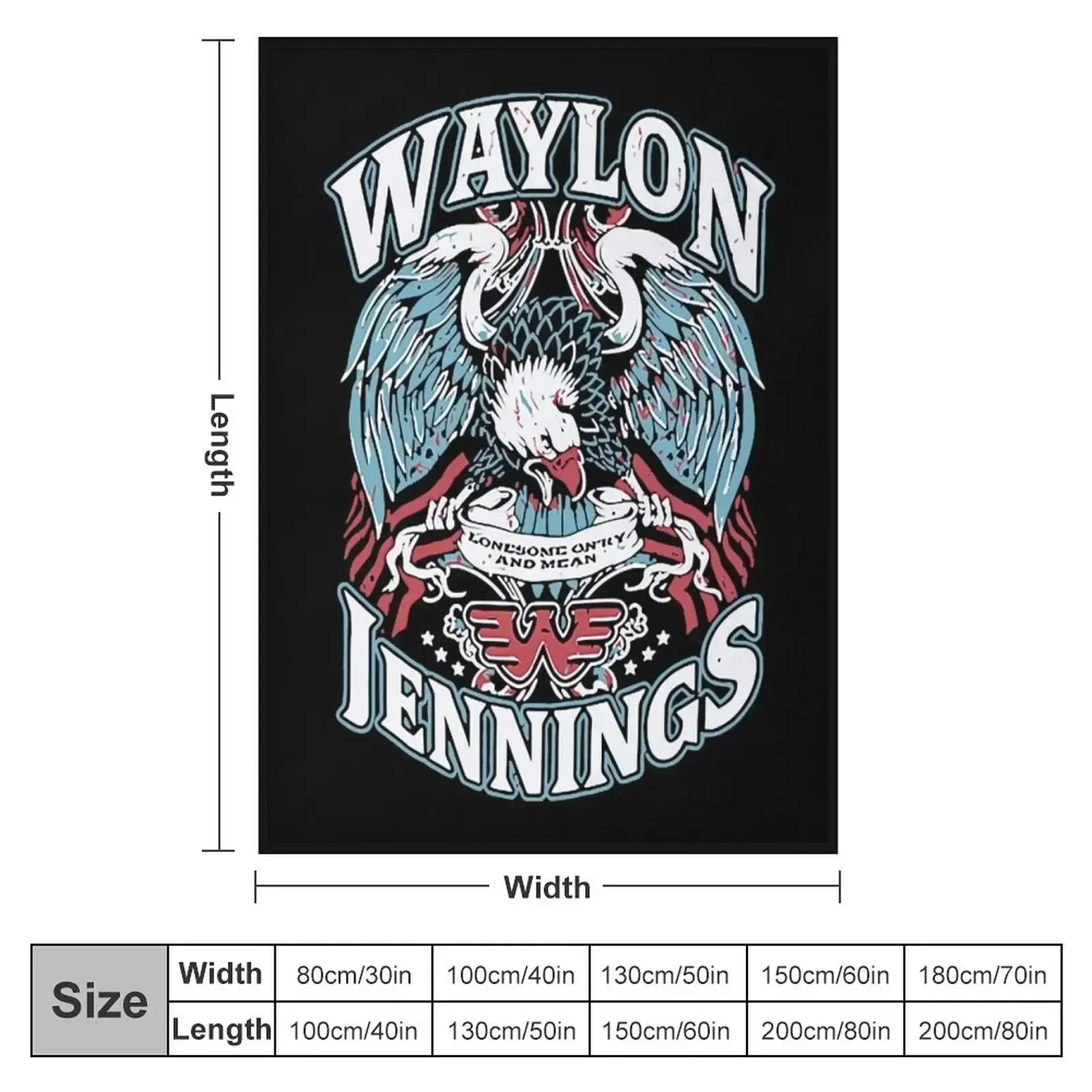 New Waylon Jennings Throw Blanket Multi-Purpose Beautifuls Tourist Hair Picnic bed plaid Blankets