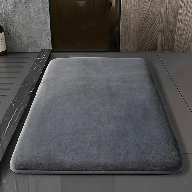 Bathroom Non-slip Water Absorbent Mat Soft Comfortable Shower Floor Rug Anti-slip Foot Pad For Household Toilet Bath Shower Room