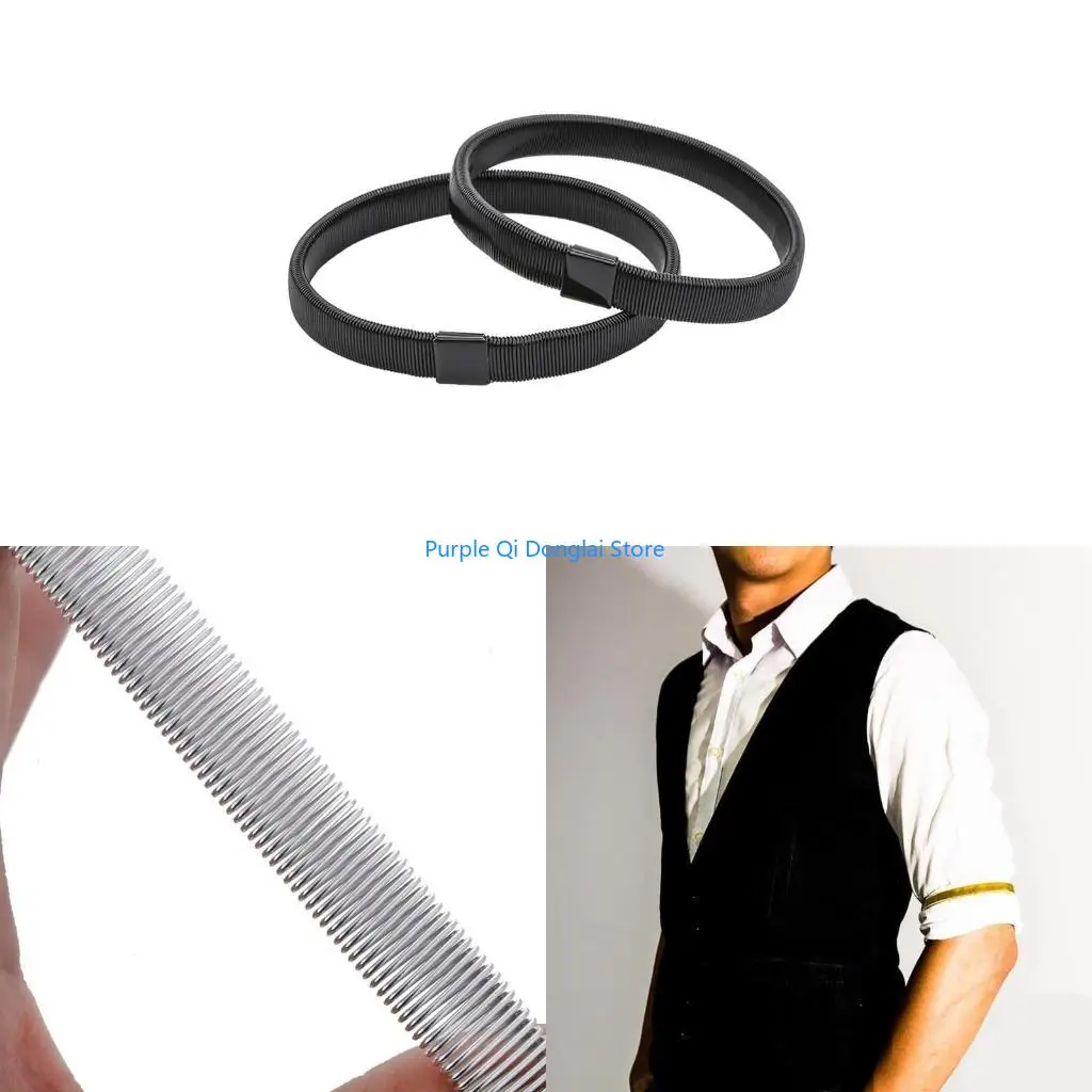 L21E Unisex Stretchy Long Sleeve Garters Men Elasticated Arm Band Shirt Sleeve Holder
