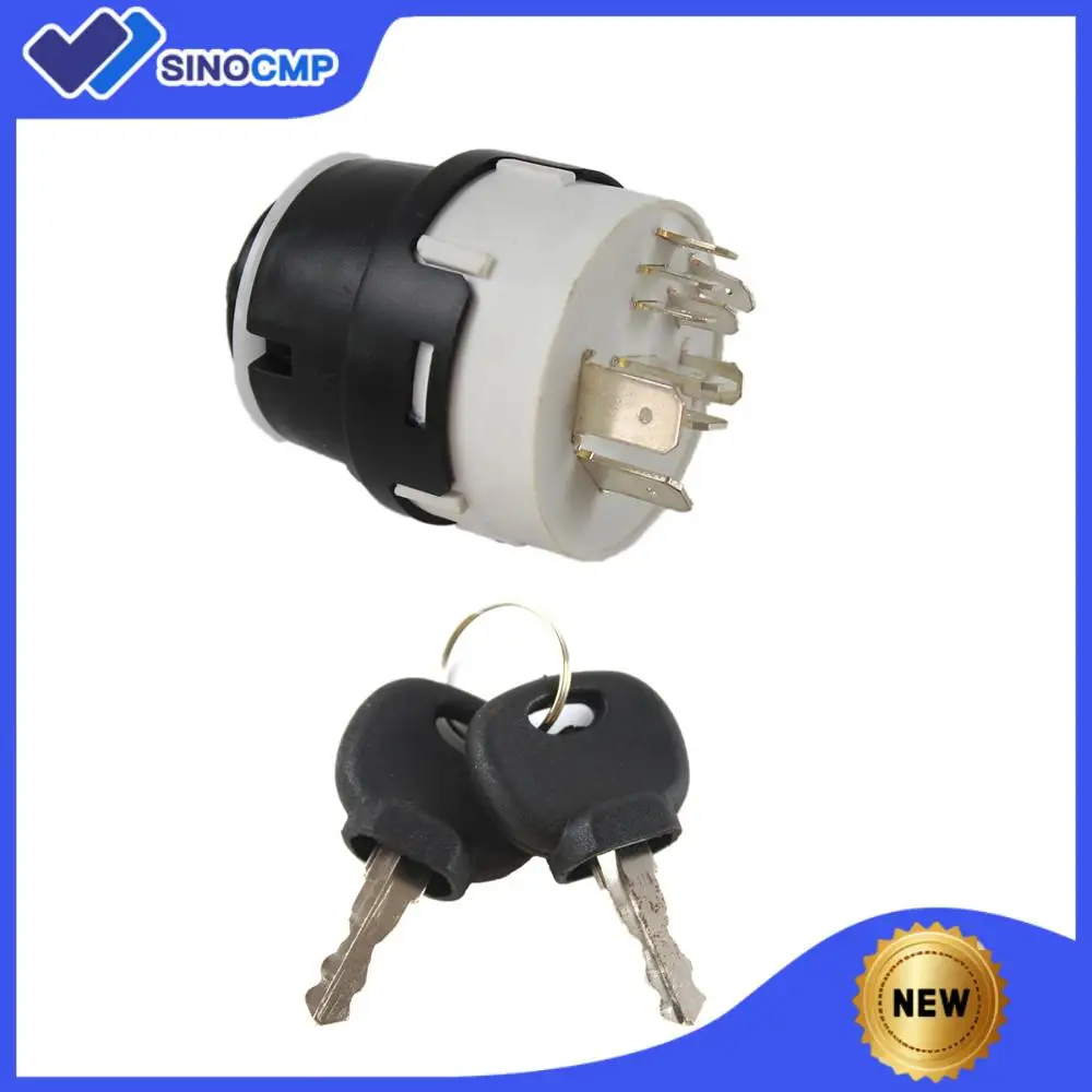 10-pins Ignition Switch w/  2 Keys for JCB JCB200 JCB220 701/80184 701/45500 Start Switch with 3 Months Warranty