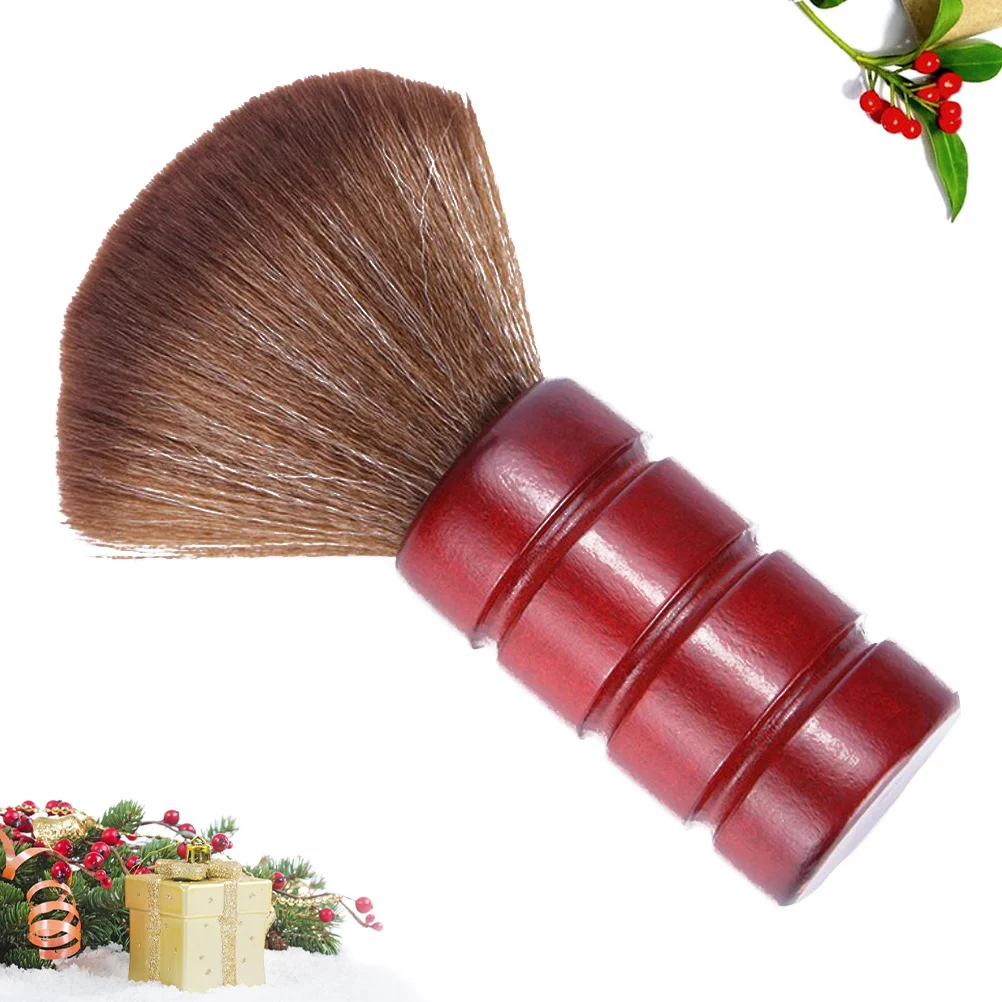 

Portable Multi-Functional Hair Brush Red Wood Handle Easy to Use for Sweeping Hairs and Dusting Tables Hair Cleaning Brush