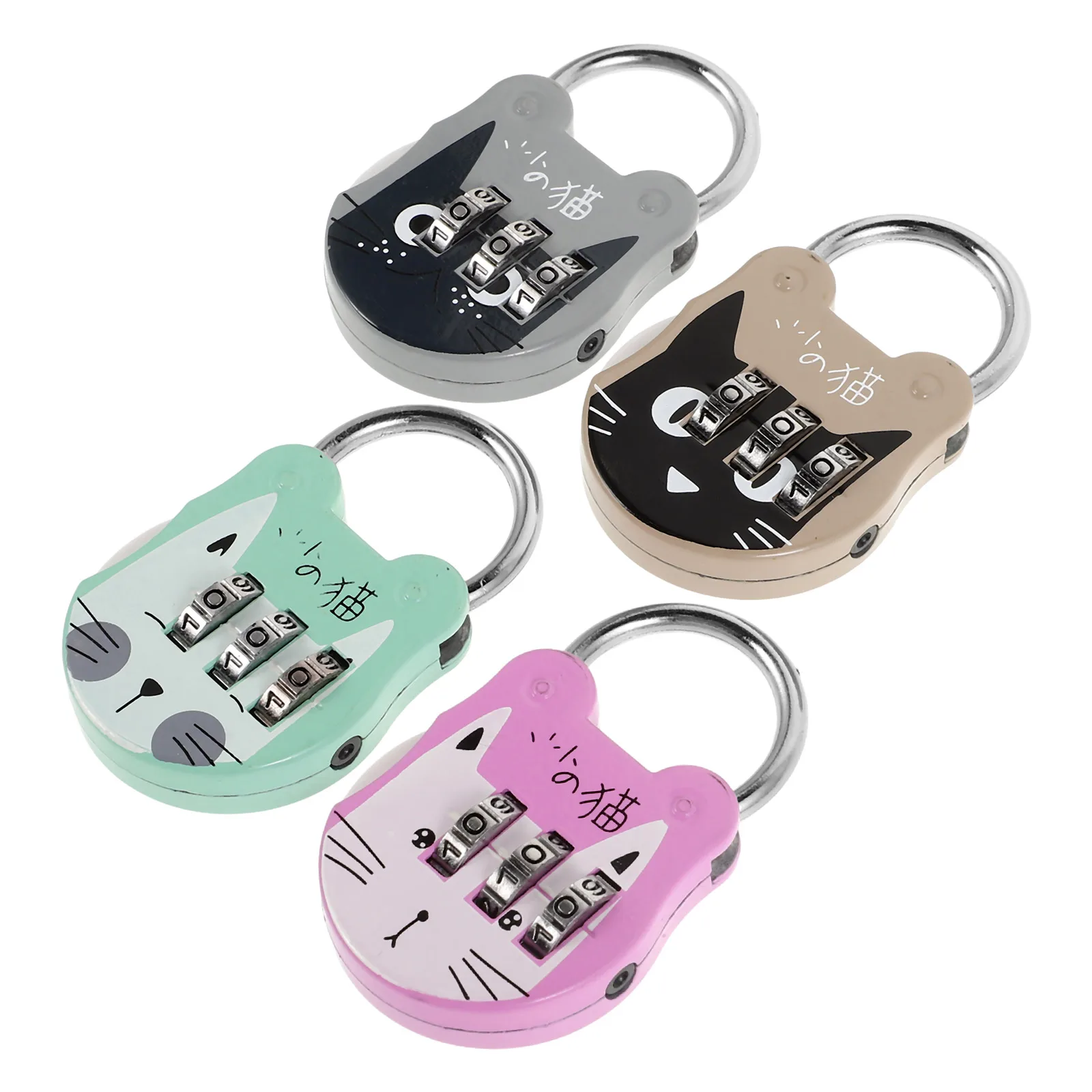 4pcs Multi-Function Combination Locks Compact Metal Padlocks Rustproof Wear-Resistant Sturdy Security Locks For Mailbox Cabinet