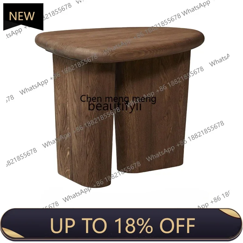 

P178 Simple Bedside Table Silk Style Side Table Oak Mid-Ancient Sofa Corner Table French Cream Style Small Apartment Bedroom Be