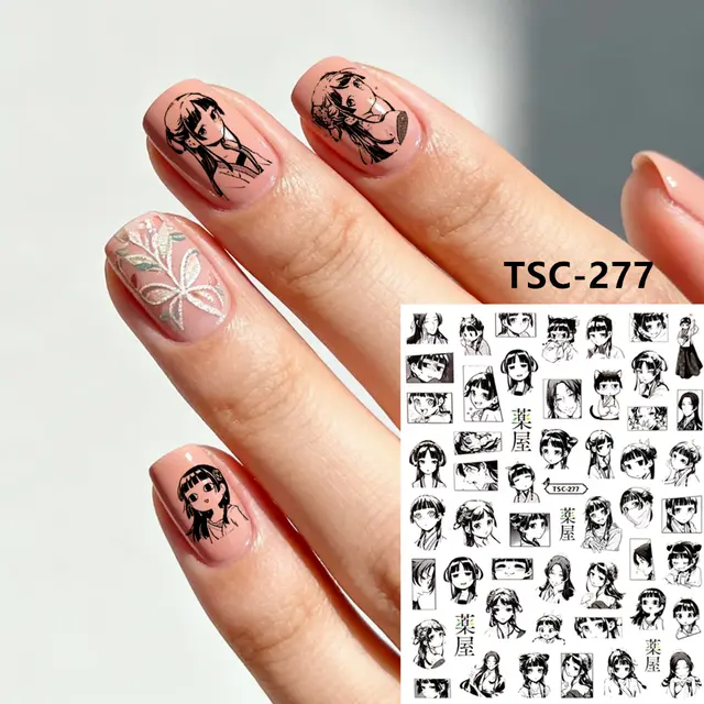 Newest TSC-277 Classical beauty Nail Stickers: Blossom Your Style 3d