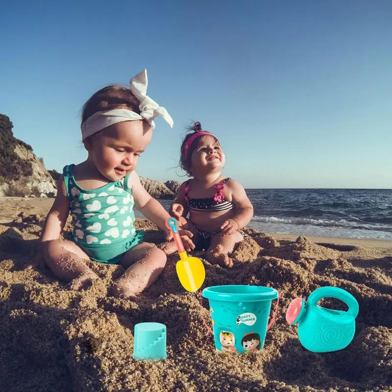 Summer Beach Toys For Kids Funny Water Toys Sand Bucket Shovels Summer Toys For Beach Sand Water Game Playing Cart