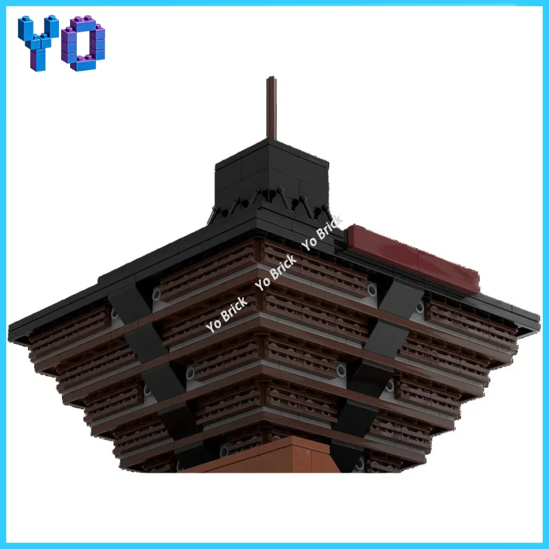 MOC Microscale Inverted Pyramid Modernist Building Blocks Unique Geometric Public Architecture DIY Bricks Desktop Gift