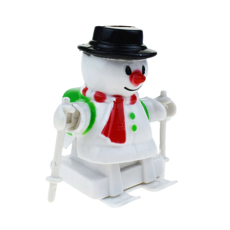 Dibujos animados creativos lindo pingüino de cuerda Santa Claus árbol de Navidad juguetes divertidos muñeco de nieve alce saltando juguetes de relojería regalo para niños