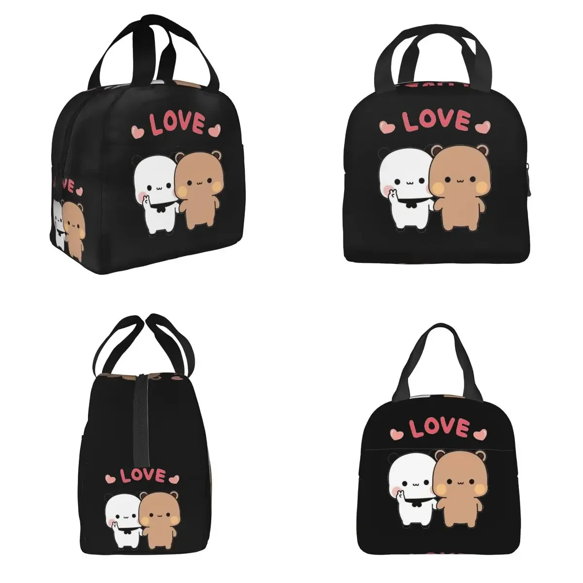 Bear And Panda Bubu Dudu Balloon Lunch Bags Insulated Bento Box Lunch Tote Leakproof Picnic Bags Thermal Bag for Woman Kids view 3