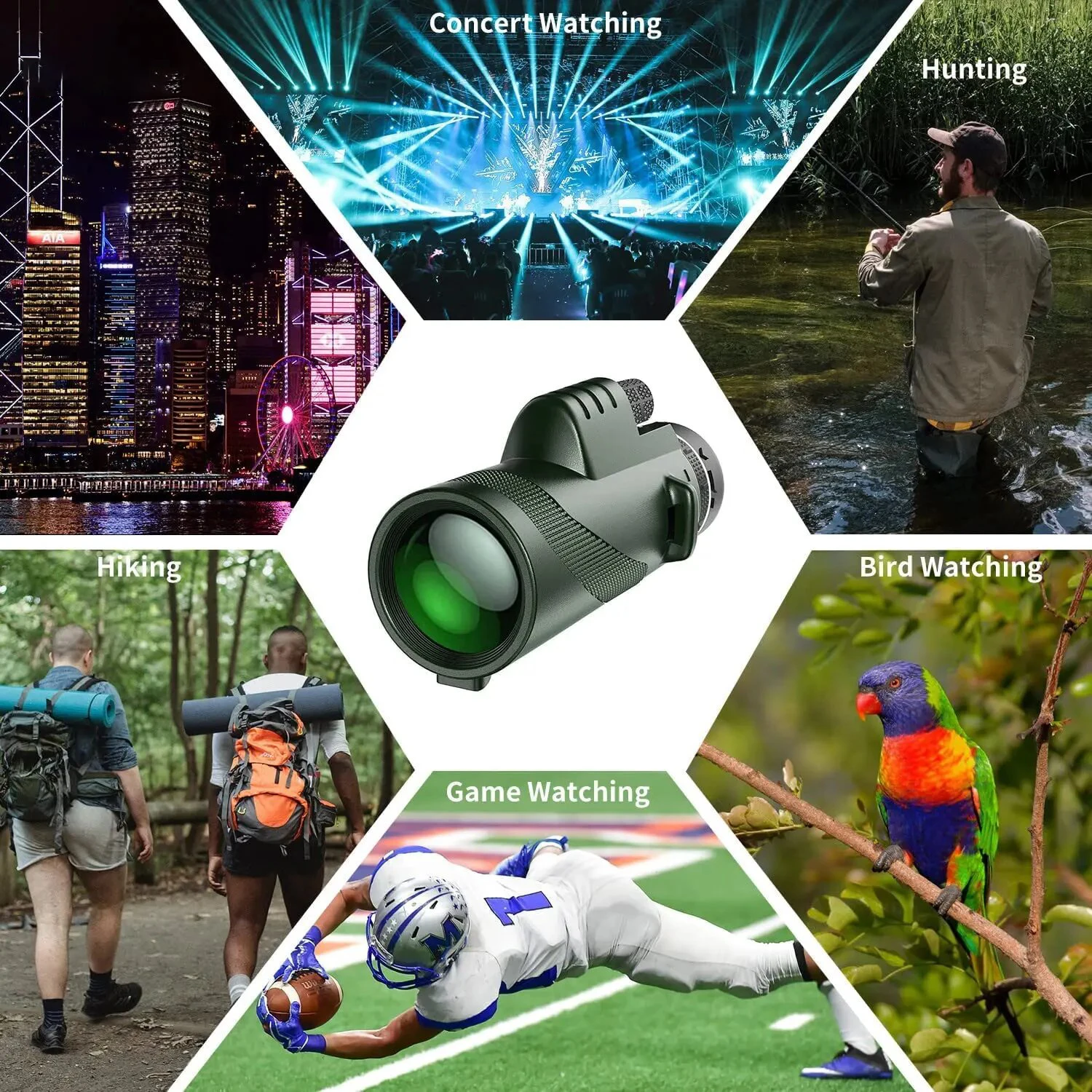 Portabl Powerful 80X100 HD Monocular 50000M Telescope Long Range Zoom With Tripod Phone Clip For Outdoor Hunting Camping Tourism