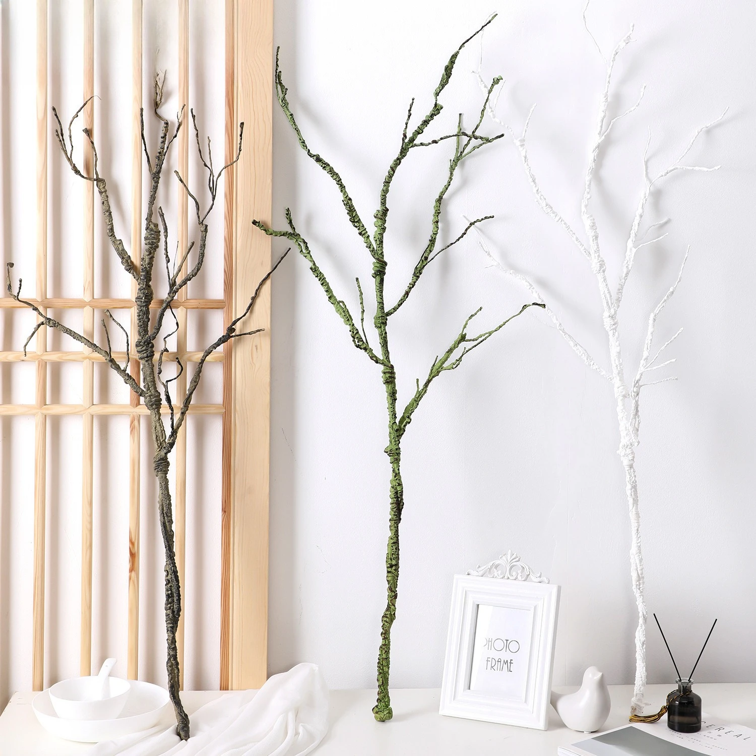 

3Pcs 120cm Foaming Branches White Wedding Decoration Background Wall Artificial Plant Dead Branches Home Party Decor Dead Rattan