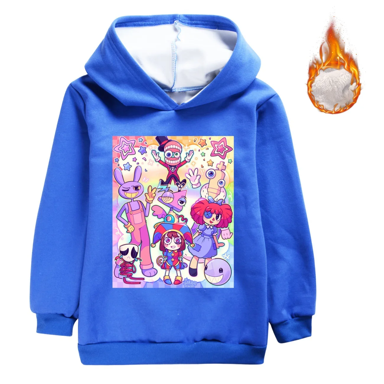 The Amazing Digital Circus Merch Hoodie Kids Funny Anime Pomni & Jax Clothes Baby Girls Winter Coats Children Plush Sweatshirt